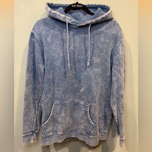 PacSun Mineral Wash Light Blue Pullover Hoodie